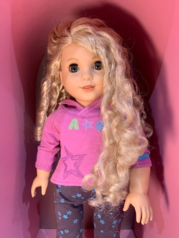 Muñeca American Girl Truly Me rubia rizada larga – 18” | Pre-Loved